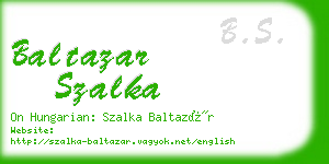 baltazar szalka business card